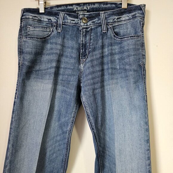 EUC LIKE NEW ARIAT DENIM TROUSER LIGHT WASH SIZE 31 L - Picture 4 of 15